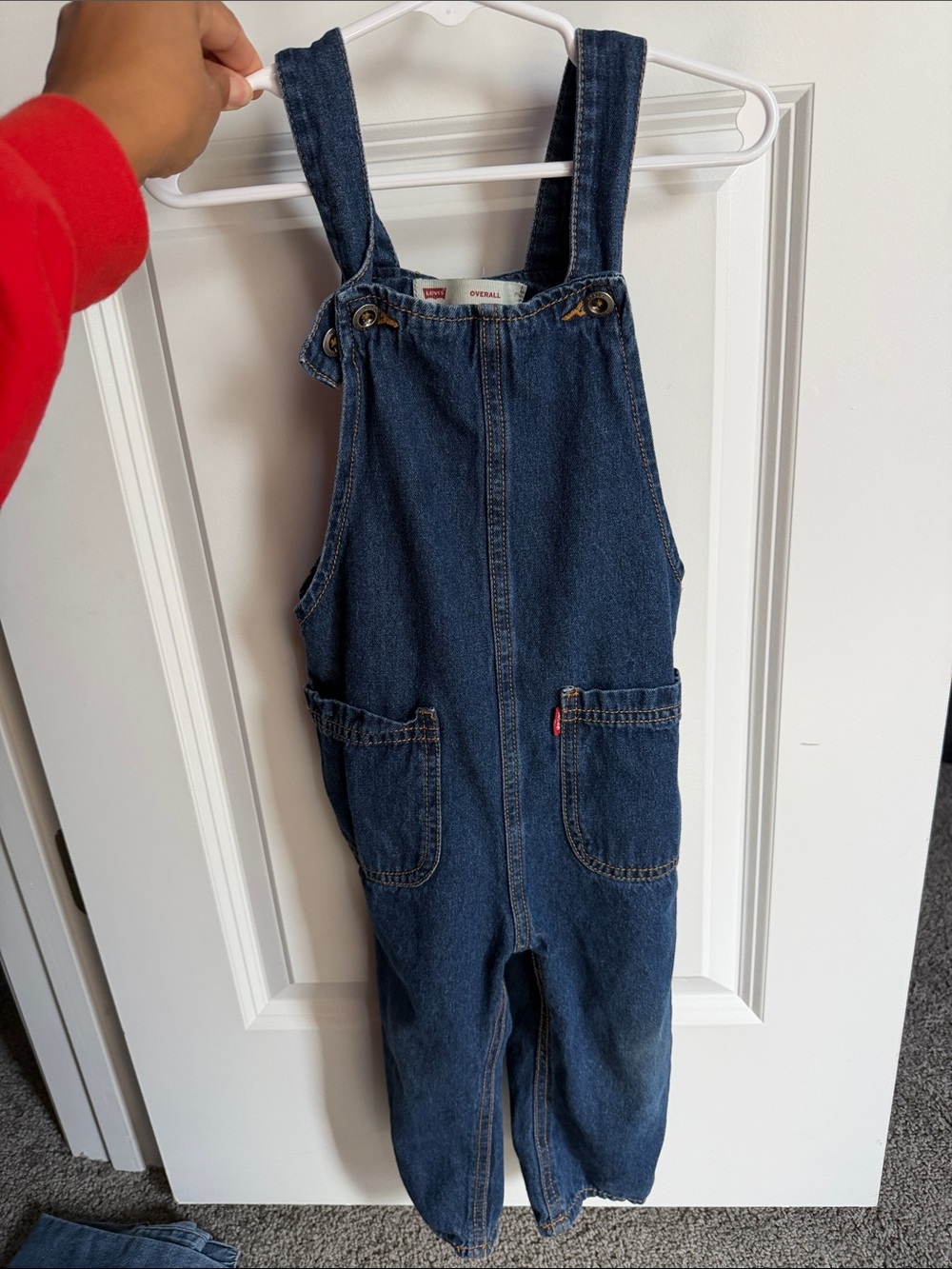 Levi's Kids Navy Blue Denim Overalls